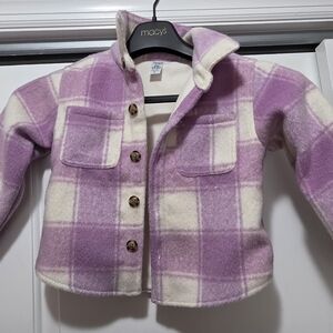 Carter's Purple and Cream Plaid Jacket